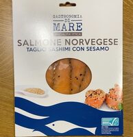 Salmone norveggese taglio sashimi con sesamo