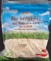 Bio Bergkäse aus Heumilch gerieben