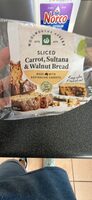 Carrot, walnuts and Sultana bread slices