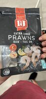 Extra Large Prawns Raw - Tail On