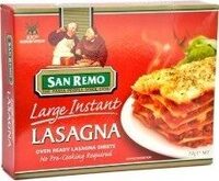 Large Instant Lasagna