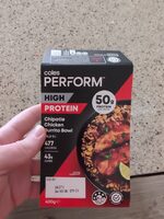 CHIPOTLE CHICKEN BURRITO BOWL with rice, beans, corn & chipotle sauce