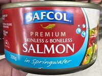 Premium skinless and boneless salmon in spring water