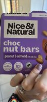 Nice & Natural choc nut bars peanut & almond with milk choc