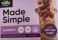 Made Simple Cranberry Cold Pressed Fruit & Nut Bar
