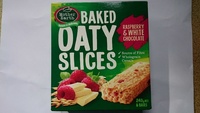 Raspberry & White Choc Baked Oaty Slices