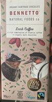 Organic Fairtrade chocolate dark coffee