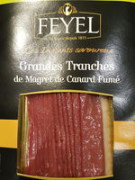 Grandes tranches de magret de canard fumé
