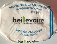 Beurre cru a la baratte semi sel croquant