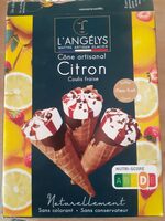 Cône citron coulis fraise