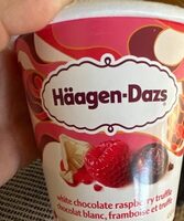 White chocolate raspberry truffle ice cream