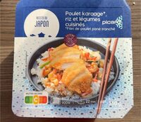 Poulet karage riz et légumes cuisinés