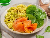 Orzo à la truite fumée