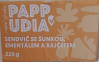 Sendvič se šunkou, ementálem a rajčetem